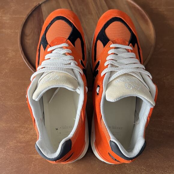 New Balance 990v2 Made in USA Marigold Suede Orange Shoes Sneakers Men's 10 - Picture 9 of 16